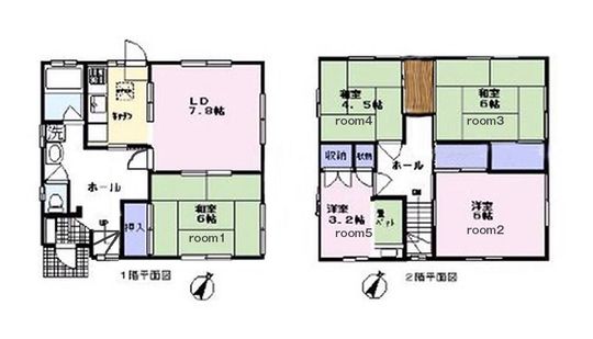 間取り図 - アクセス良！新宿、高円寺、下北沢　アットホームな一軒家　バルコニーもあるよ！} - ルームシェアルームメイト