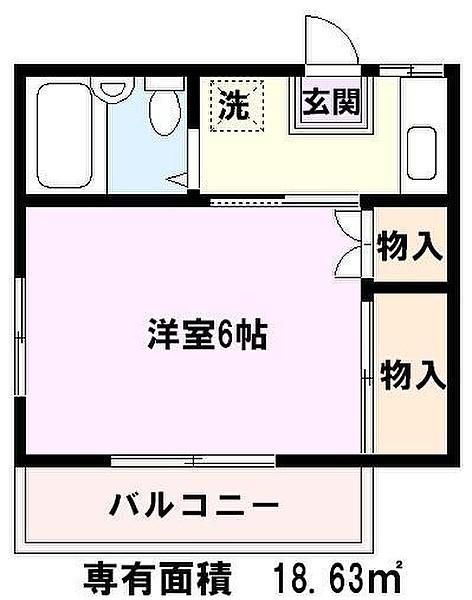 間取り図 - 川口領家ワンルーム空きあり} - ルームシェアルームメイト