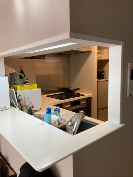 キッチン - 川崎市高津区【短期2023年３月末まで】渋谷まで30分武蔵新城駅徒歩５、６分　３LDKマンション　賃料￥４００００} - ルームシェアルームメイト