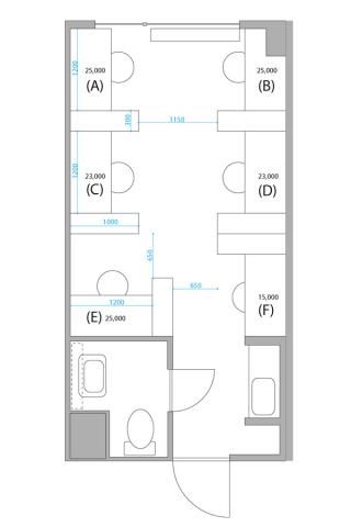 間取り図 - 渋谷☆シェアオフィス　1万５千円から} - ルームシェアルームメイト