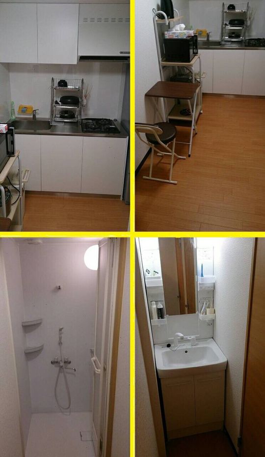 キッチン - 初月19000円から即入居可能!綺麗・鍵付き個室・駅近・コンビニ近いと住みやすさ抜群!空き部屋でましたので是非一度内覧にお越し下さい!!!} - ルームシェアルームメイト