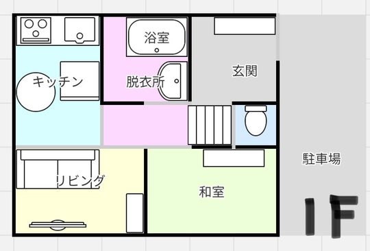 間取り図 - 兵庫県明石市で戸建てタイプ} - ルームシェアルームメイト