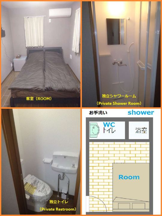 個室 - 八広駅より徒歩5分　個室　独立トイレバスルーム　家電家具付　ネット光熱費込み} - ルームシェアルームメイト