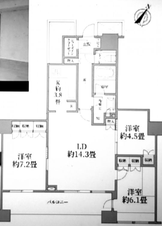 間取り図 - Choice of Two Rooms with View of Odaiba and Rainbow Bridge For Rent in Kachidoki} - ルームシェアルームメイト