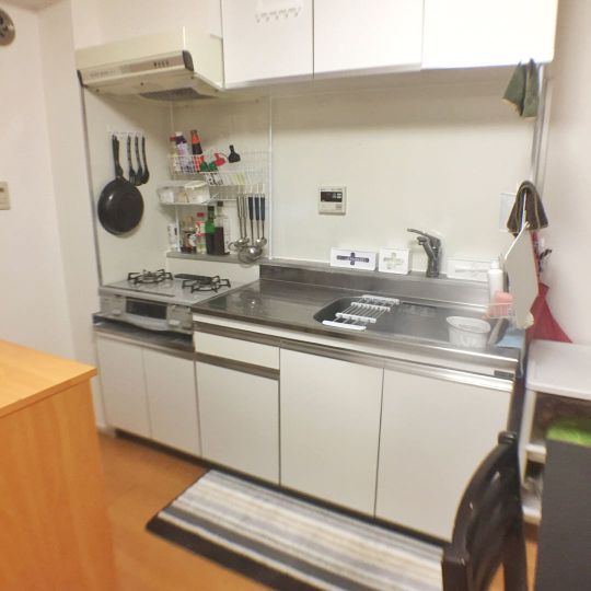キッチン - 文京区小石川白山通り 45平米2dk マンション６畳洋室 女性ルームメイト募集} - ルームシェアルームメイト