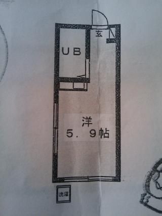 間取り図 - 目黒1roomアパート サブレット貸／ room in meguro,tokyo for suble} - ルームシェアルームメイト