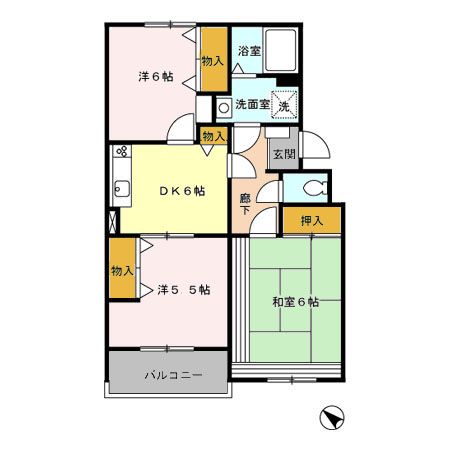 間取り図 - 3DKマンションの個室} - ルームシェアルームメイト