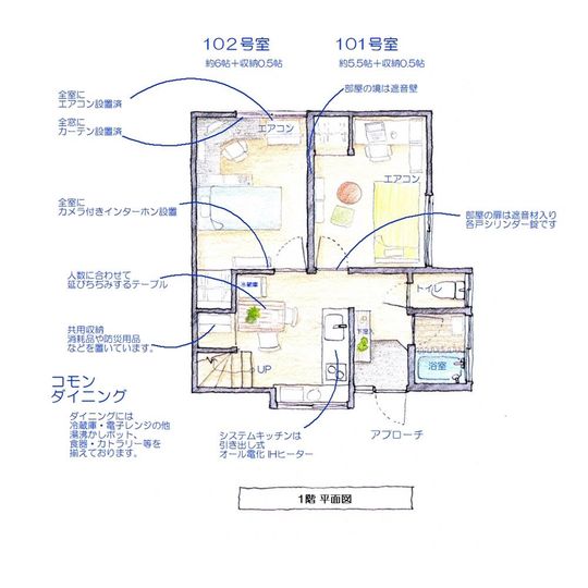 間取り図 - 金町駅　徒歩6分} - ルームシェアルームメイト