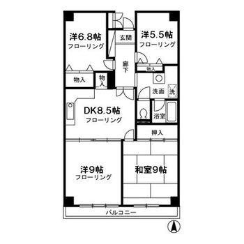 間取り図 - 下井草駅3分、女性限定広々9畳個室!} - ルームシェアルームメイト