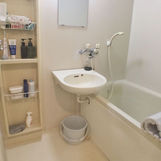 風呂 - 文京区小石川白山通り 45平米2dk マンション６畳洋室 女性ルームメイト募集} - ルームシェアルームメイト