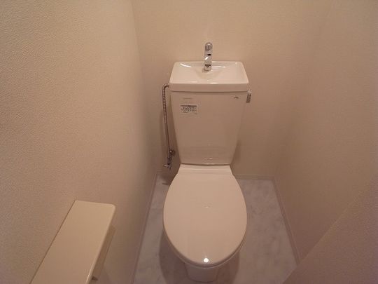 トイレ - 【値下げしました】世田谷線上町駅徒歩6分　２Ｋ　家電・家具・自転車等付(そのまま住めます)} - ルームシェアルームメイト