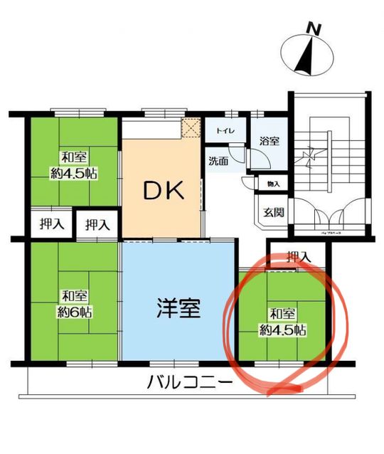 間取り図 - 緑豊かな団地暮らし} - ルームシェアルームメイト