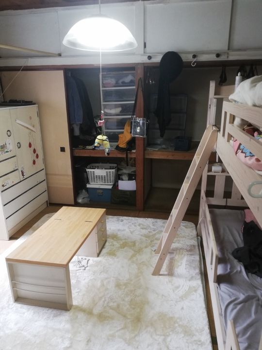 キッチン - ★　高円寺駅5分、東高円寺8分。外国の方、短期　大歓迎　★　女性専用シェアアパート　★　和室6畳、2段ベットの部屋です。。★☆★　2部屋として使う場合は、1人、家賃、29800円、管理費。電気、ガス、水道は、5000円で、合計、34800円です。 1人で使う場合、家賃、48800円。電気、ガス、水道は、5000円で、合計、53800円です　★　年齢、国籍制限なし。留学生、OKです。お試し1泊無料です ★エアコン、ベット、生活に必要な備品は、揃ってます。手ぶらでも生活できます。 ★無料で使用できる備品は、エ} - ルームシェアルームメイト