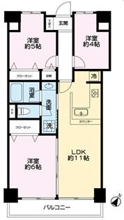 間取り図 - 朝日広尾マンション 315号室} - ルームシェアルームメイト
