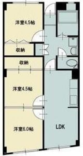 間取り図 - 即入居可能！更新費用なし！完全個室！39000円！新宿10分！} - ルームシェアルームメイト