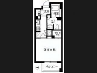 間取り図 - 南青山1k/2013年12月〜2014年4月} - ルームシェアルームメイト