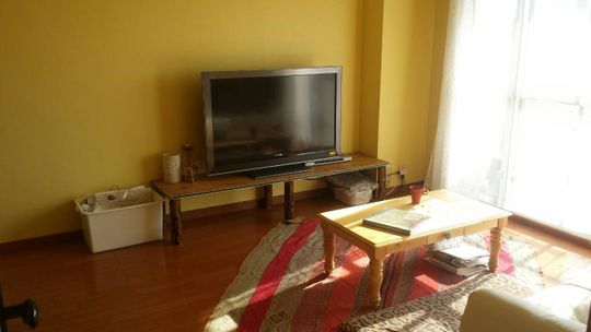 リビング - ８F　南向き１６帖ゆったりリビング、アクセスも案外良好！（夏はベランダから花火が見れるおまけ付）} - ルームシェアルームメイト