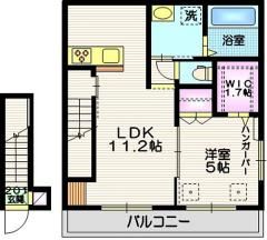 間取り図 - 大田区羽田。女性限定でシェア} - ルームシェアルームメイト