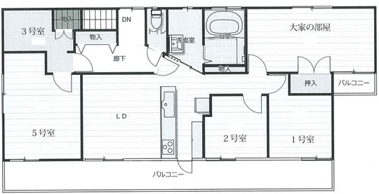 間取り図 - 【大船駅 徒歩約15分】個室2.9万円【美大予備校・鎌倉女子大学至近】} - ルームシェアルームメイト
