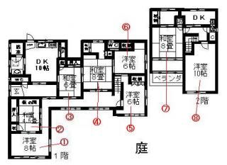 間取り図 - 24000円個室！京浜東北線さいたま新都心駅☆徒歩１０分☆女性専用一軒家} - ルームシェアルームメイト
