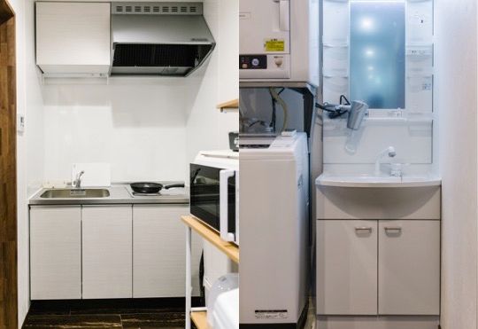 キッチン - 【鍵付き/新築/個室/即入居可】現代の駆け込み寺シェアハウス「リバ邸蒲田」} - ルームシェアルームメイト