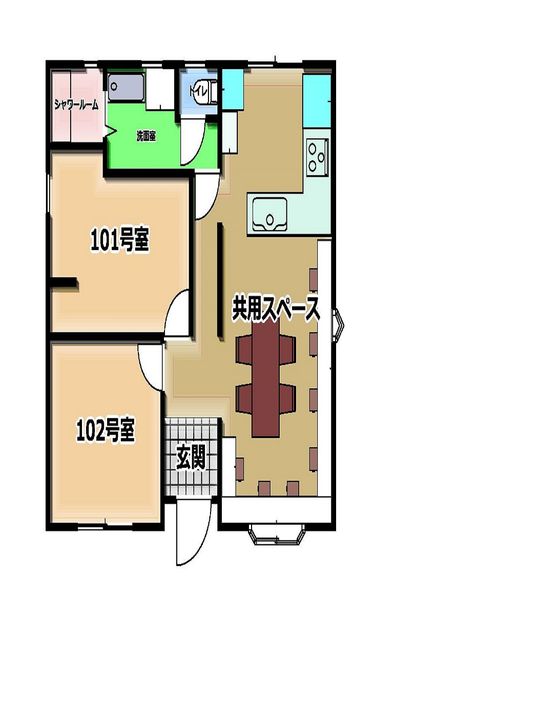 間取り図 - 家賃26,500円　千代田線　始発　北綾瀬駅徒歩圏内} - ルームシェアルームメイト