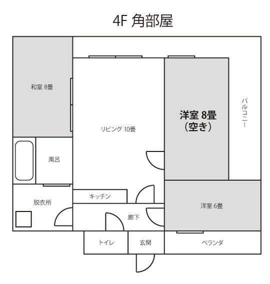 間取り図 - ルームシェア様募集　8畳個室(フローリング)+収納アリ} - ルームシェアルームメイト