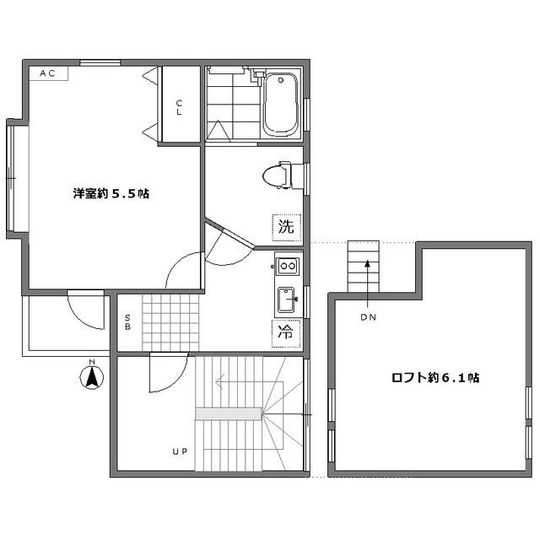 間取り図 - 永福町徒歩2分 渋谷新宿15分 築浅アパート} - ルームシェアルームメイト