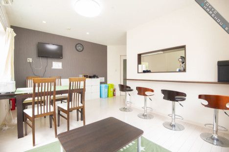 リビング - 地下鉄赤塚駅・徒歩6分　ワンランク上の激安新築ゲストハウス！！全部屋ロフト付き！} - ルームシェアルームメイト