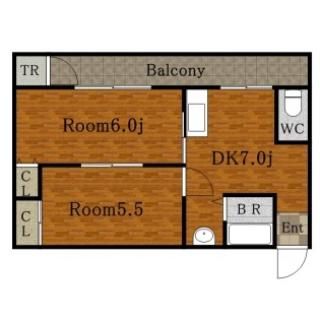 間取り図 - 西区新町１丁目2dk１部屋空いております。20,000円} - ルームシェアルームメイト